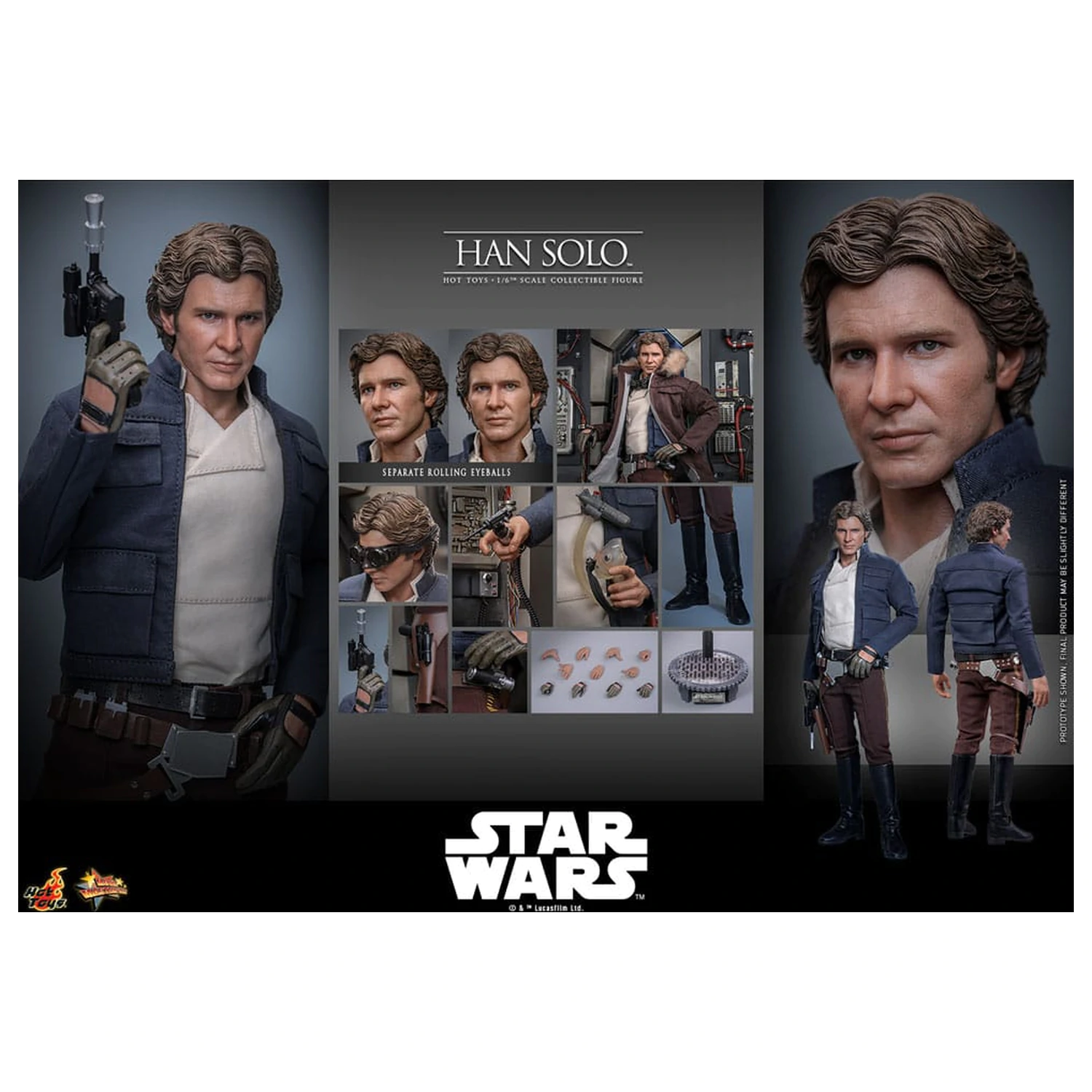 Star Wars Episode V Movie Masterpiece Figurka Akcji 1/6 Han Solo 31 cm zdjęcie produktu