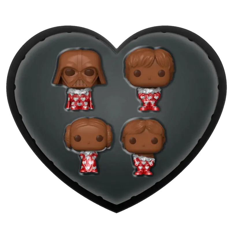 Star Wars Valentines Zestaw 4 Mini Figurek Winylowych Pocket POP! Choc 4 cm zdjęcie produktu