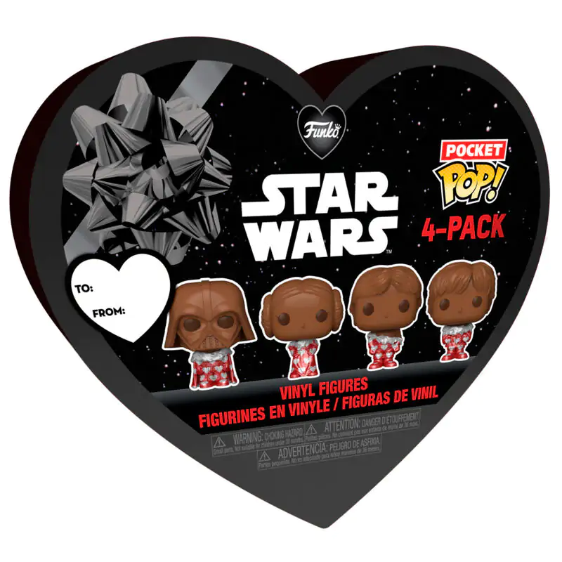 Star Wars Valentines Zestaw 4 Mini Figurek Winylowych Pocket POP! Choc 4 cm zdjęcie produktu
