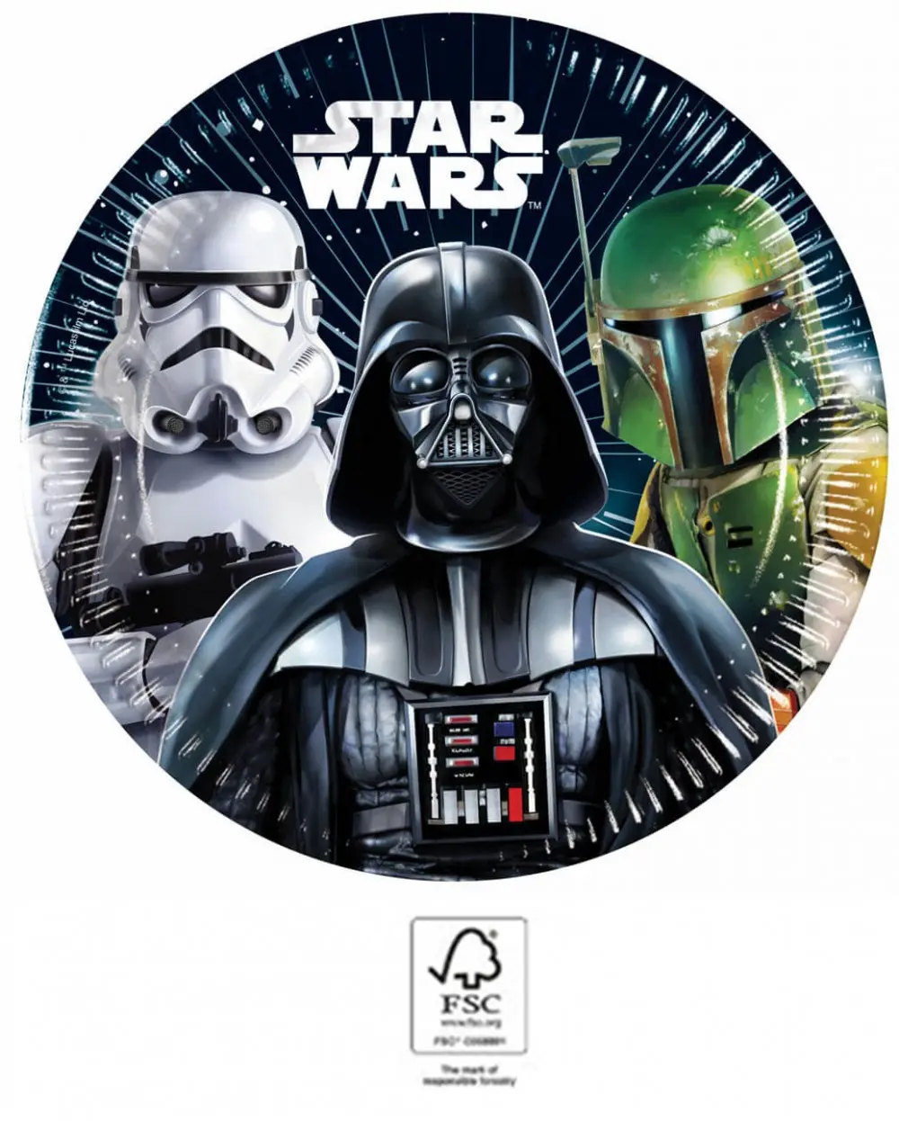 Star Wars Galaxy talerzyki papierowe 8 sztuk 20 cm FSC zdjęcie produktu