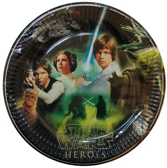 Star Wars Heroes papierowy talerz 8 sztuk 23 cm zdjęcie produktu
