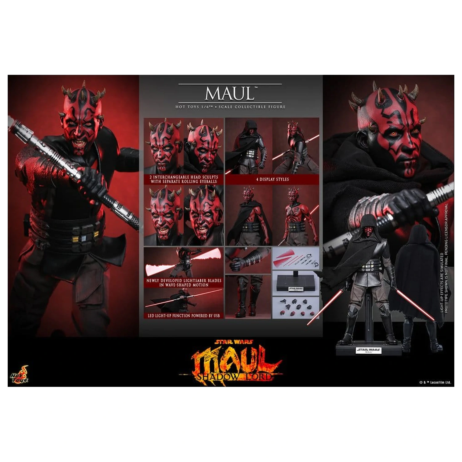 Star Wars: Maul - Shadow Lord Television Arcydzieło Figurka 1/6 Maul 29 cm zdjęcie produktu