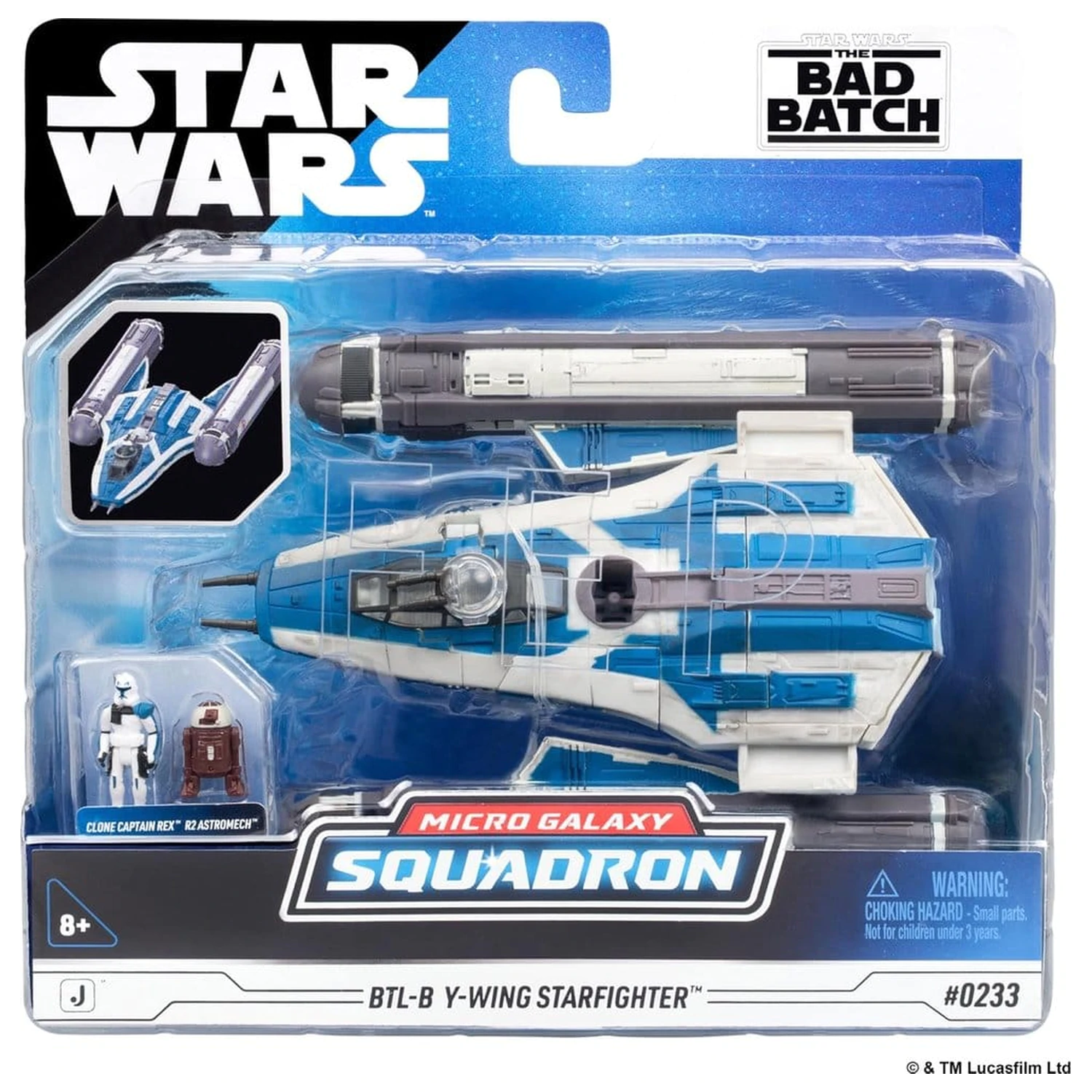 Star Wars Medium Pojazd BTL-B Y-wing Starfighter z Clone Captain Rex 13 cm zdjęcie produktu