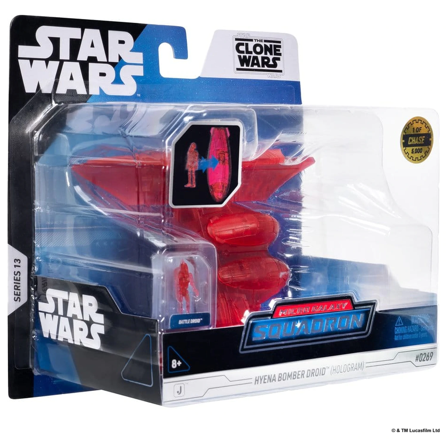 Star Wars Medium pojazd i figurka asortyment Hyena Vulture Bomber (Red Hologram) i Battle Droid (Chase) zdjęcie produktu