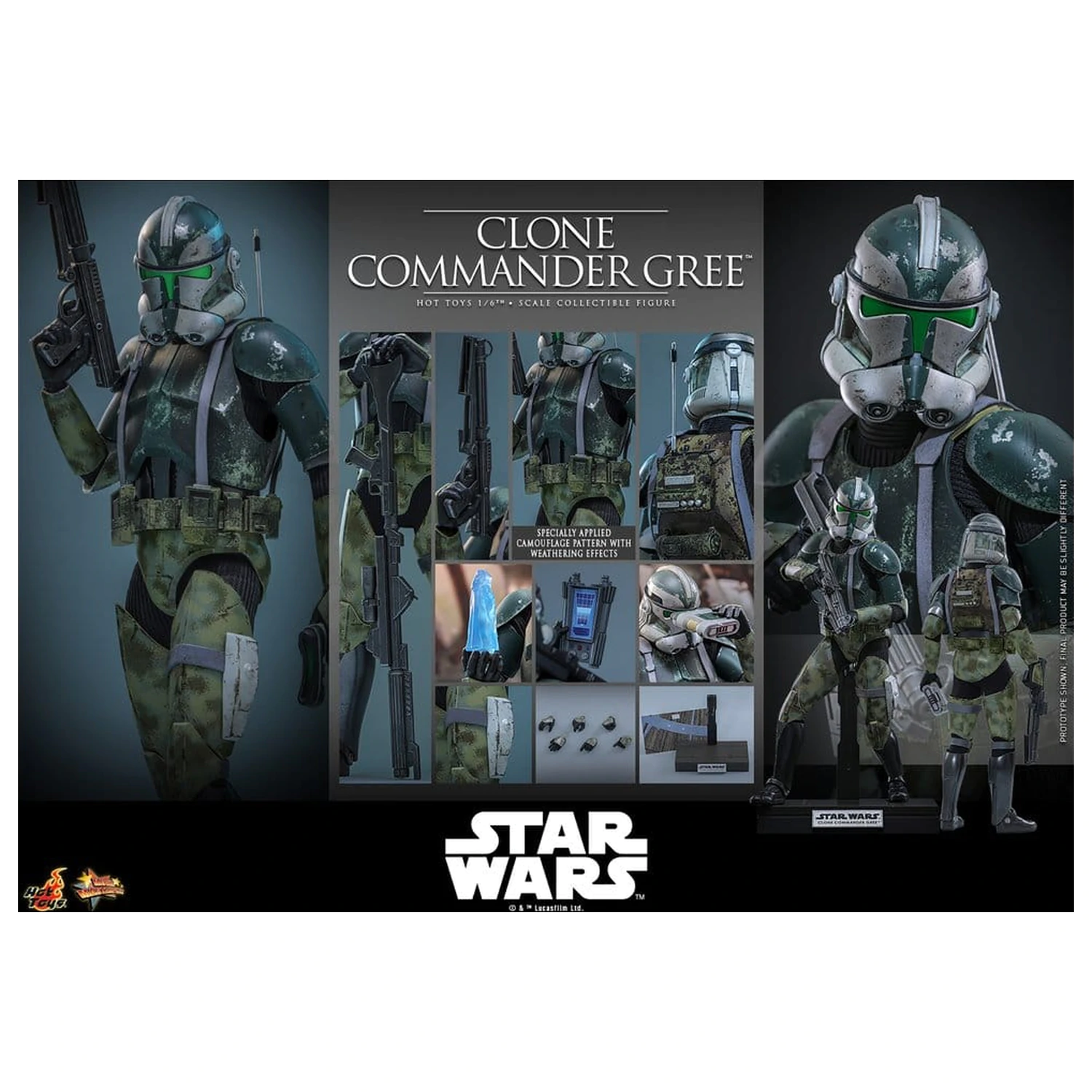 Star Wars Movie Masterpiece Figurka Akcji 1/6 Clone Commander Gree 30 cm zdjęcie produktu