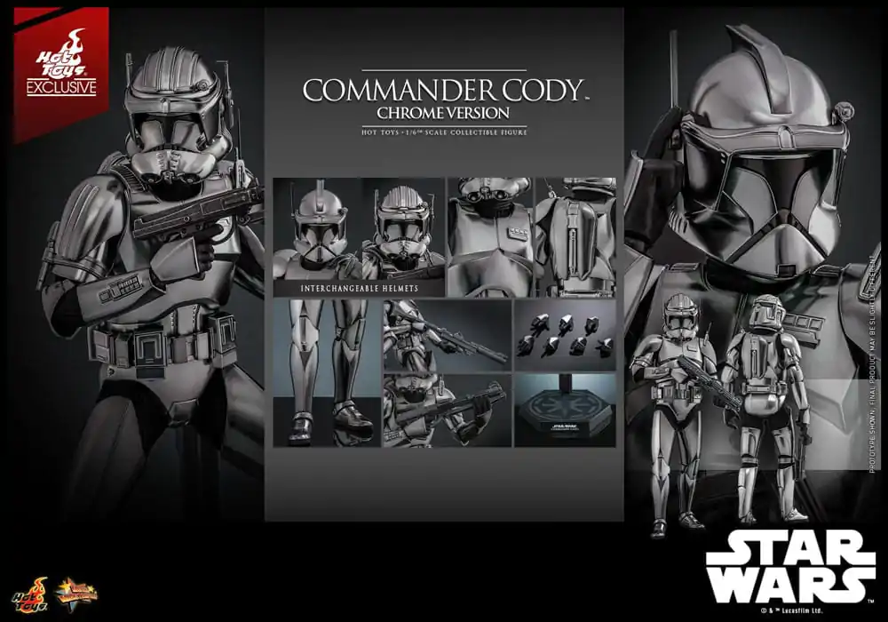 Star Wars Movie Masterpiece Figurka Akcji 1/6 Commander Cody (Chrome Version) Hot Toys Exclusive 30 cm zdjęcie produktu