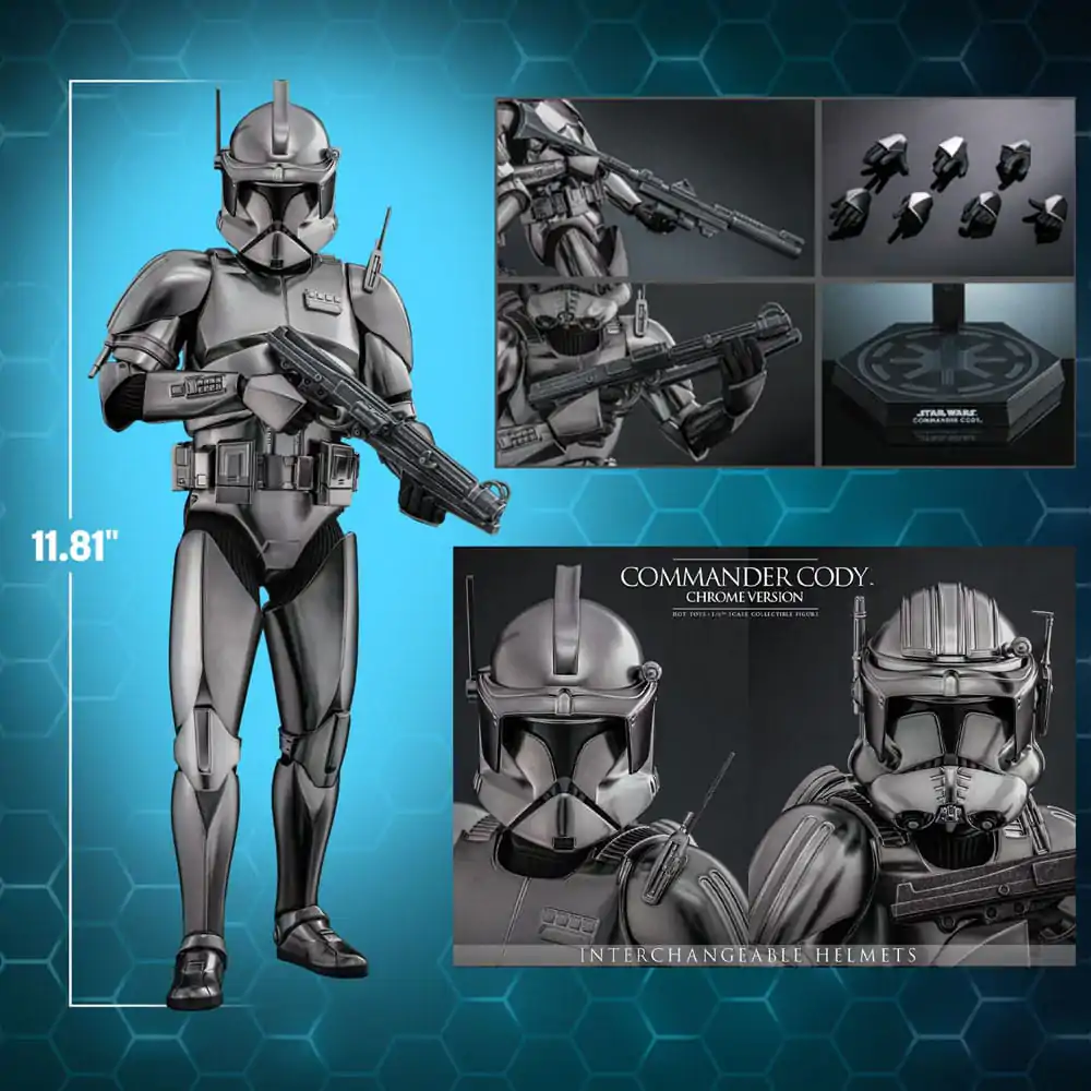 Star Wars Movie Masterpiece Figurka Akcji 1/6 Commander Cody (Chrome Version) Hot Toys Exclusive 30 cm zdjęcie produktu