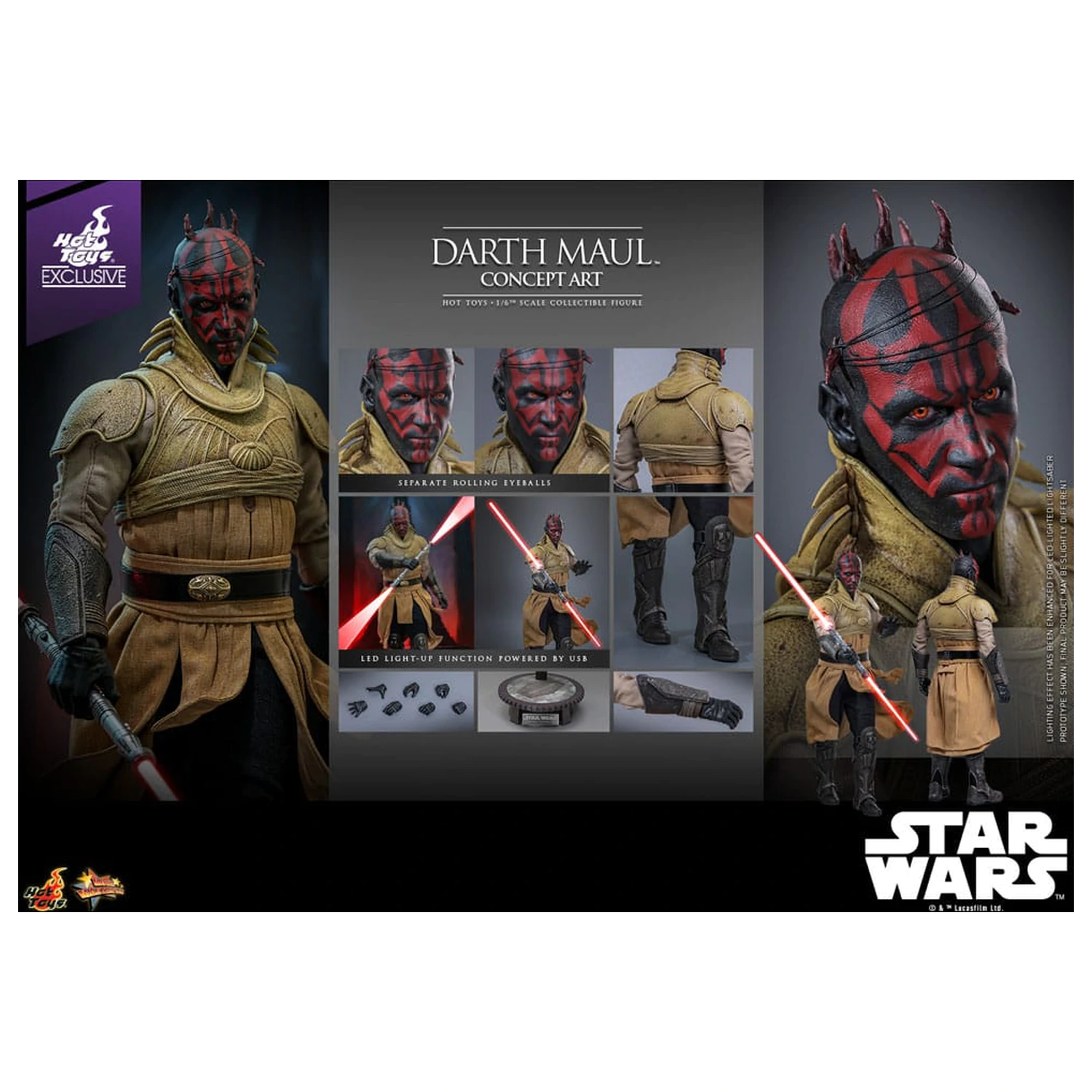 Star Wars Movie Masterpiece Figurka Akcji 1/6 Darth Maul (Concept Art) Hot Toys Exclusive 35 cm zdjęcie produktu