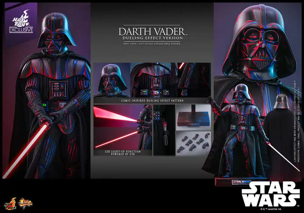Star Wars Movie Masterpiece Figurka Akcji 1/6 Darth Vader (Wersja z Efektem Pojedynku) Ekskluzywna Hot Toys 35 cm zdjęcie produktu