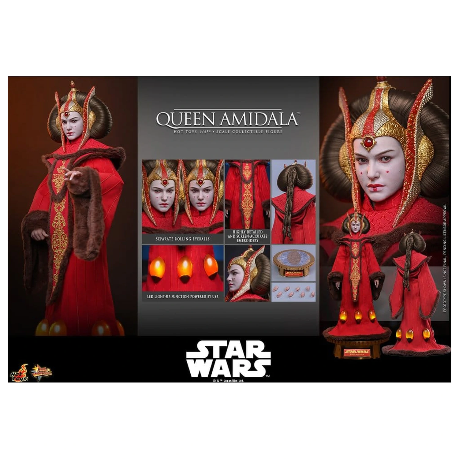 Star Wars Movie Masterpiece Figurka Akcji 1/6 Queen Amidala 28 cm zdjęcie produktu