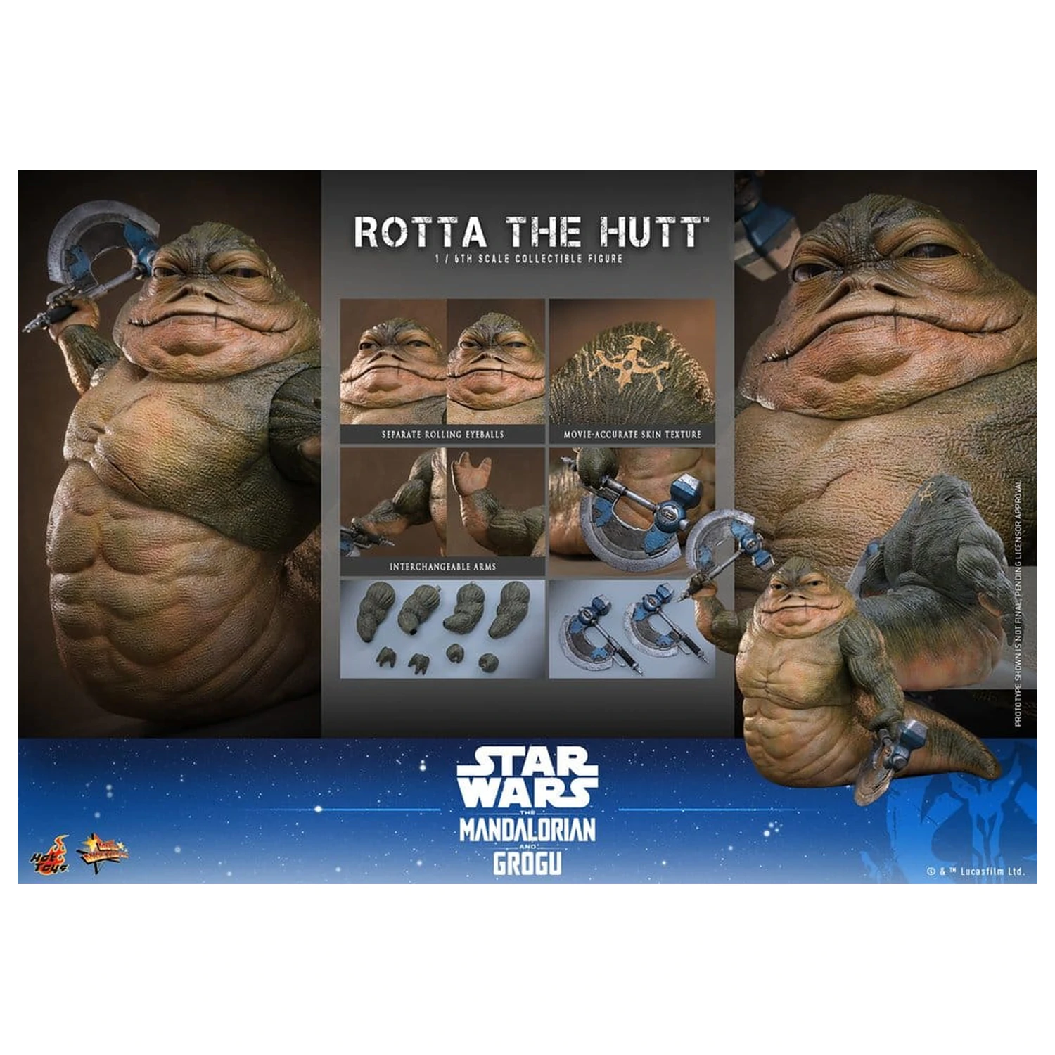 Star Wars Movie Masterpiece Figurka Akcji 1/6 Rotta The Hutt 32 cm zdjęcie produktu