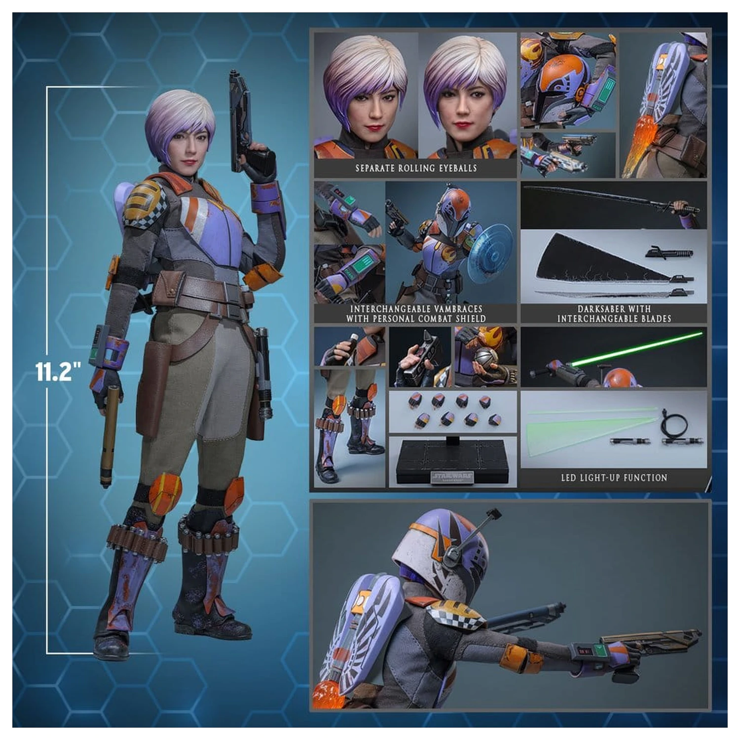 Star Wars: Rebels Telewizyjna Figurka Akcji arcydzieło w skali 1/6 Sabine Wren 29 cm zdjęcie produktu