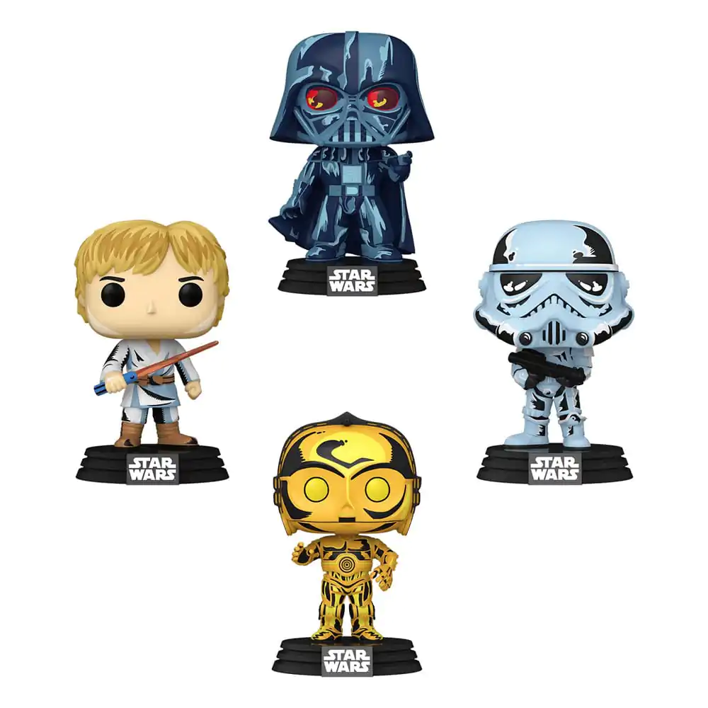 Star Wars POP! Movies Figurki winylowe 4-Pack Retro Series 9 cm zdjęcie produktu