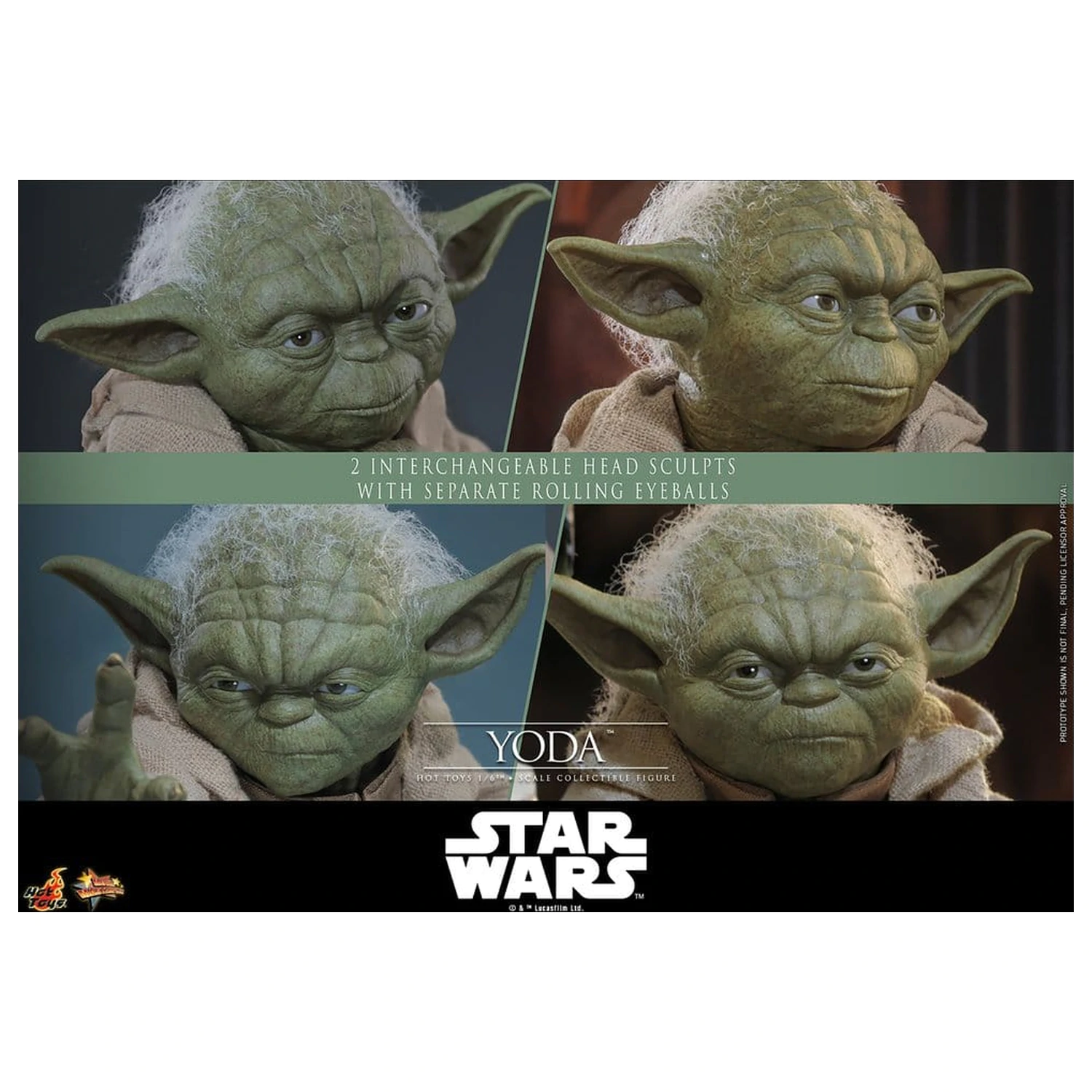Star Wars: Revenge of the Sith Movie Masterpiece Figurka akcji 1/6 Yoda 14 cm zdjęcie produktu