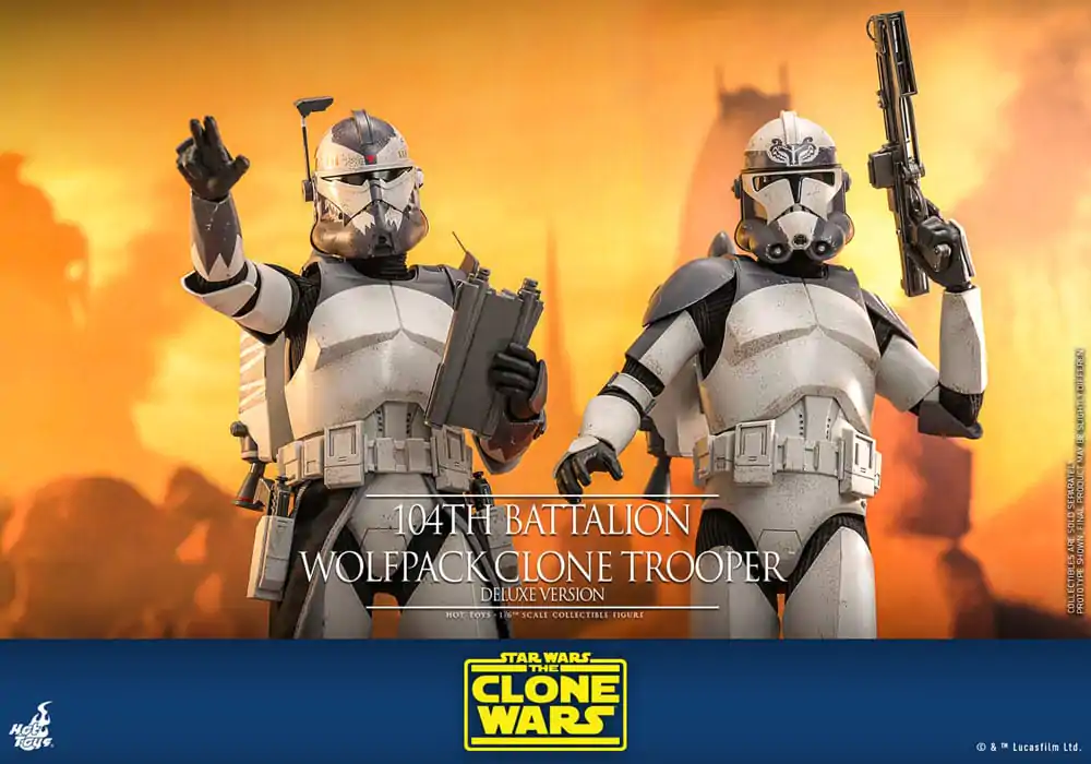 Star Wars The Clone Wars Figurka Akcji 1/6 104th Battalion Wolfpack Clone Trooper Deluxe Version 30 cm zdjęcie produktu