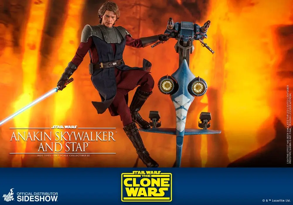 Star Wars: Wojny Klonów Figurka Akcji 1/6 Anakin Skywalker & STAP 31 cm zdjęcie produktu