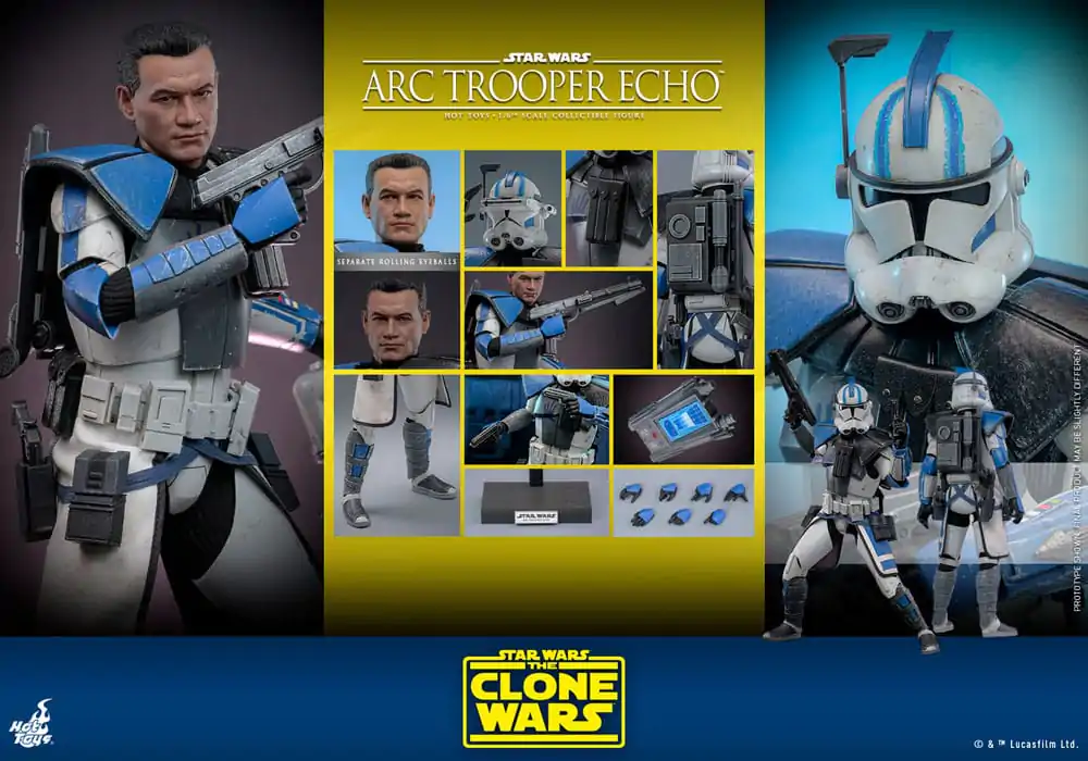 Star Wars: The Clone Wars Figurka Akcji 1/6 Arc Trooper Echo 30 cm zdjęcie produktu