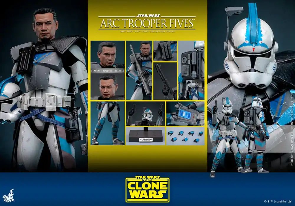 Star Wars: The Clone Wars Figurka Akcji 1/6 Arc Trooper Fives 30 cm zdjęcie produktu