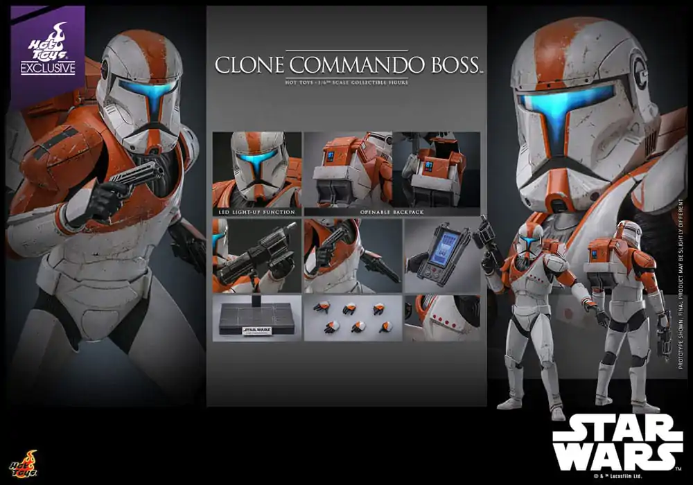 Star Wars: The Clone Wars Figurka Akcji 1/6 Clone Commando Boss Hot Toys Exclusive 30 cm zdjęcie produktu