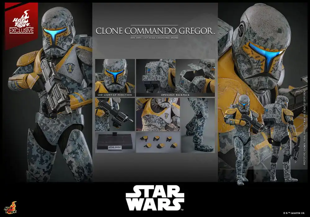 Star Wars: The Clone Wars Figurka Akcji 1/6 Clone Commando Gregor Hot Toys Exclusive 30 cm zdjęcie produktu