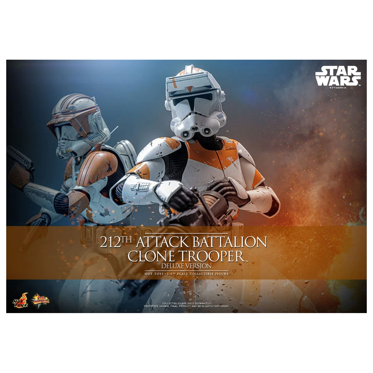 Star Wars: The Clone Wars figurka 1/6 212th Attack Battalion Clone Trooper Deluxe Version 30 cm zdjęcie produktu