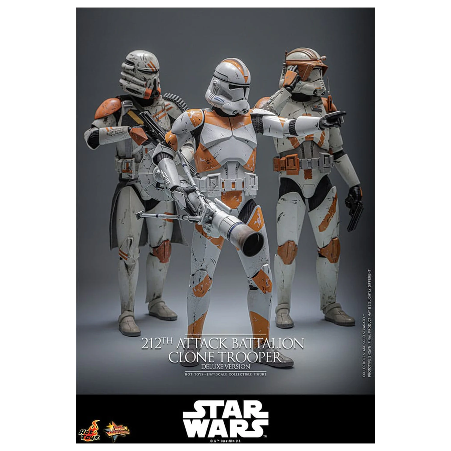 Star Wars: The Clone Wars figurka 1/6 212th Attack Battalion Clone Trooper Deluxe Version 30 cm zdjęcie produktu