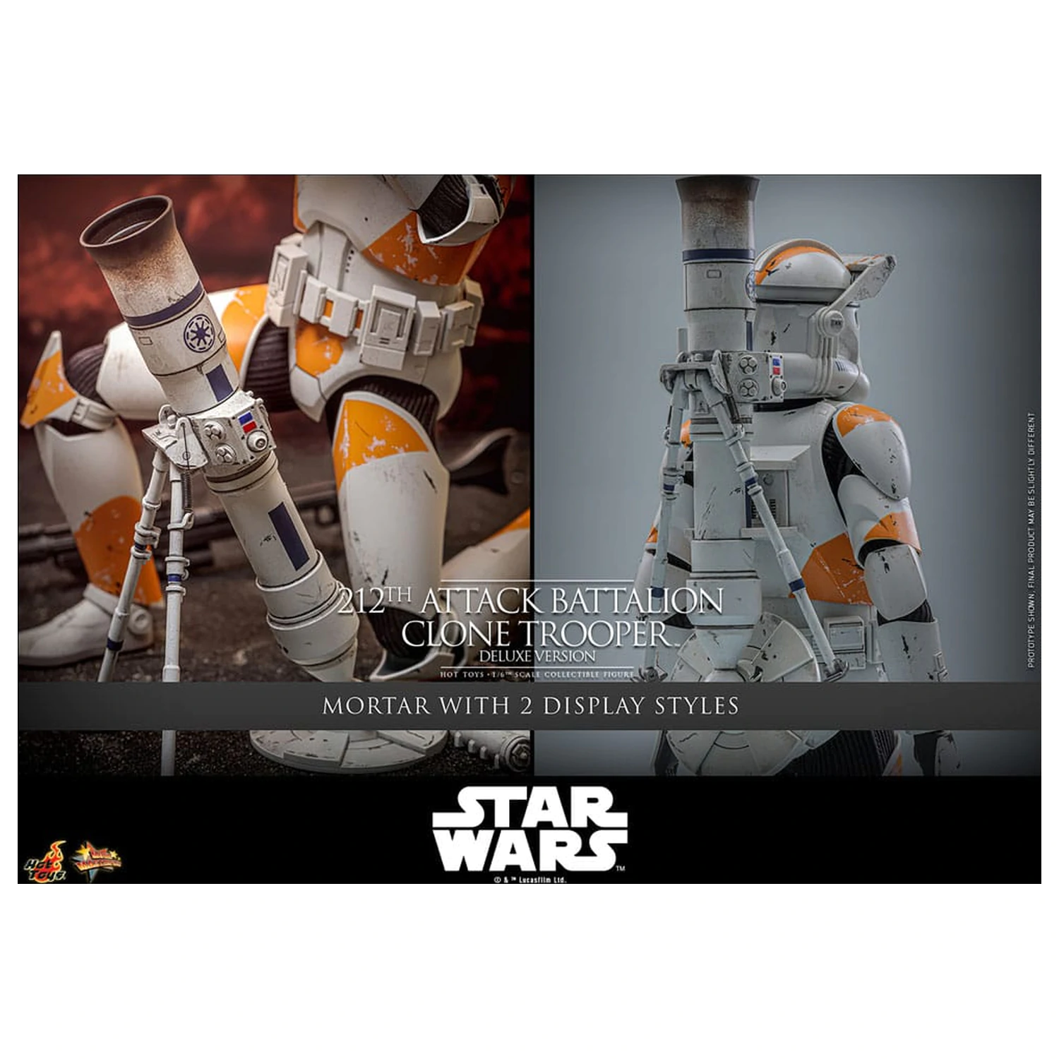 Star Wars: The Clone Wars figurka 1/6 212th Attack Battalion Clone Trooper Deluxe Version 30 cm zdjęcie produktu
