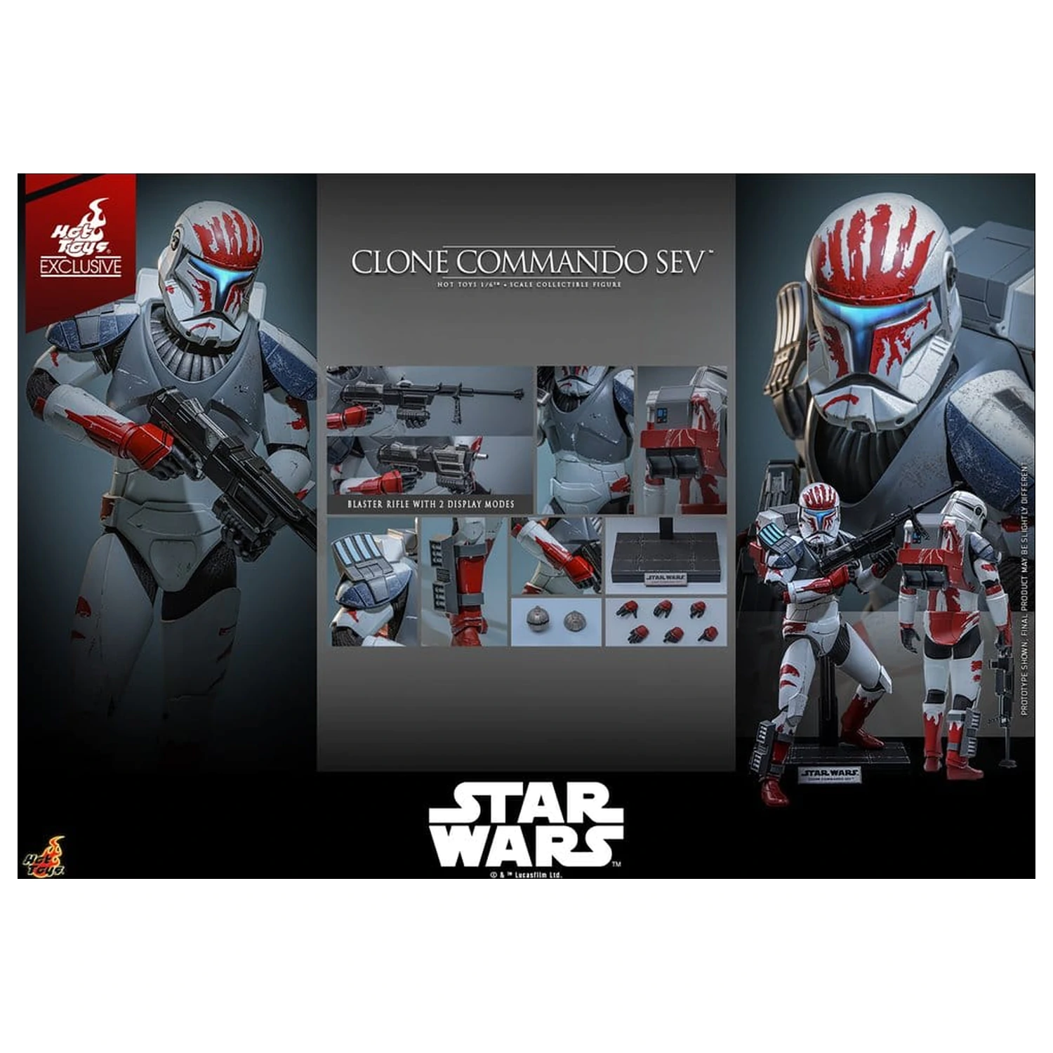 Star Wars: The Clone Wars Television Masterpiece figurka akcji 1/6 Clone Commando Sev 30 cm zdjęcie produktu