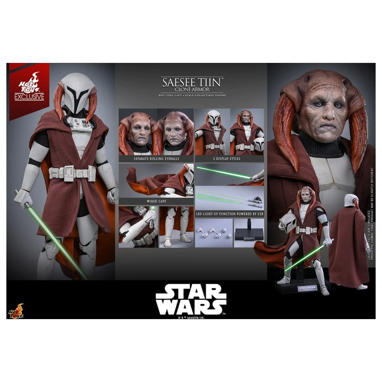 Star Wars: The Clone Wars Television arcydzieło figurka 1/6 Saesee Tiin (Clone Armor) 32 cm zdjęcie produktu