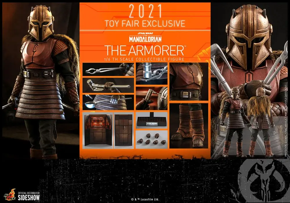 Star Wars The Mandalorian figurka akcji 1/6 The Armorer 2021 Toy Fair Exclusive 29 cm zdjęcie produktu