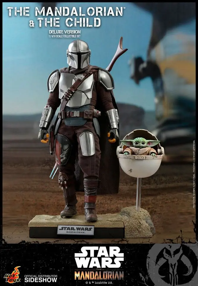 Star Wars The Mandalorian figurka akcji, zestaw 2 sztuk 1/6 The Mandalorian & The Child Deluxe 30 cm zdjęcie produktu