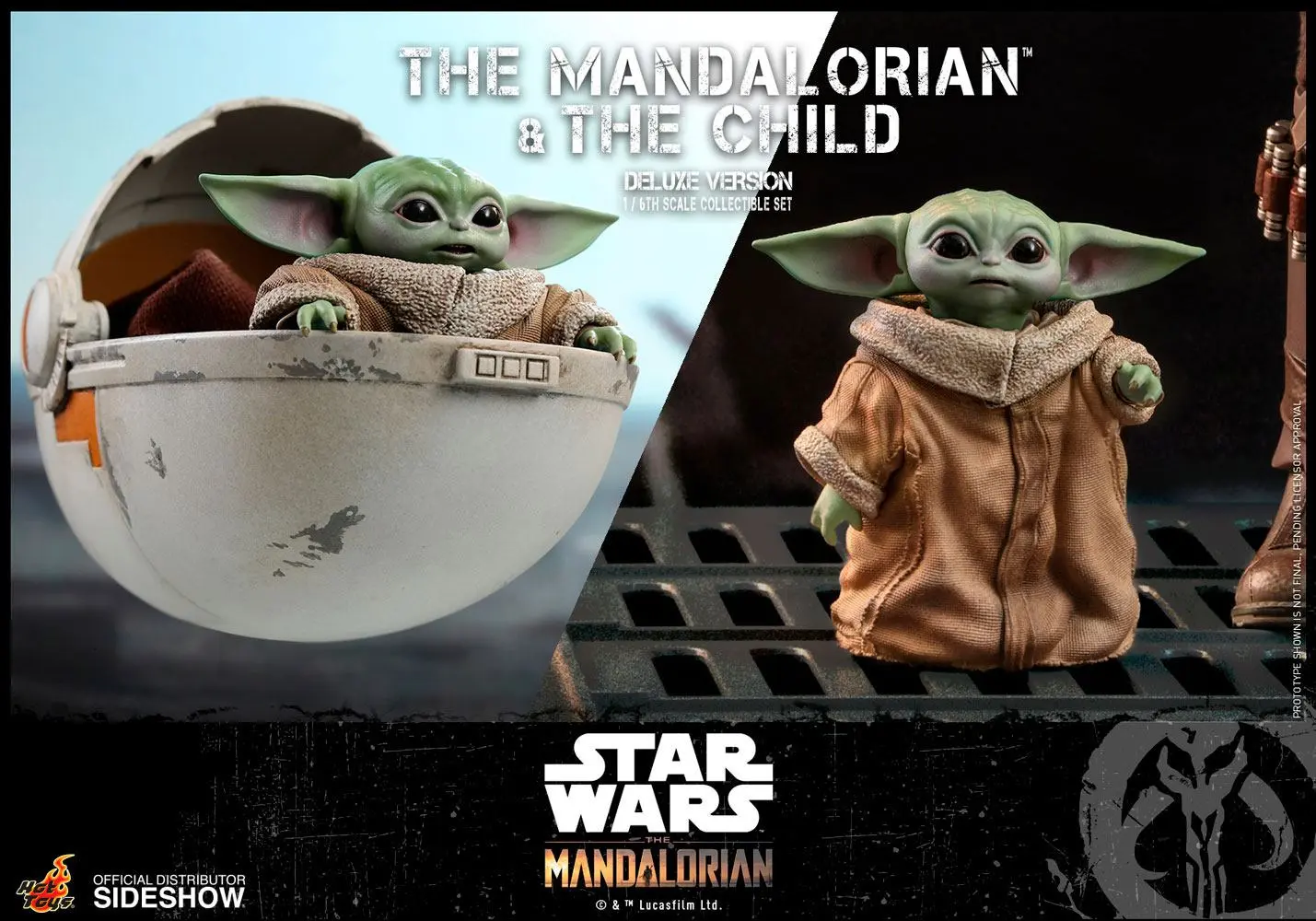 Star Wars The Mandalorian figurka akcji, zestaw 2 sztuk 1/6 The Mandalorian & The Child Deluxe 30 cm zdjęcie produktu