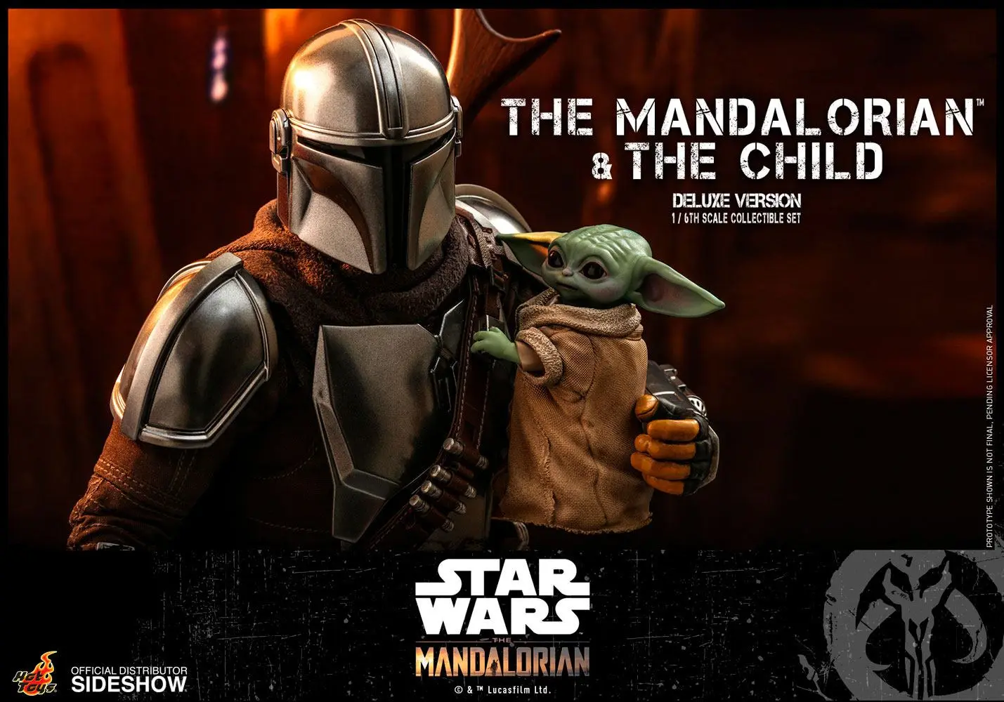Star Wars The Mandalorian figurka akcji, zestaw 2 sztuk 1/6 The Mandalorian & The Child Deluxe 30 cm zdjęcie produktu