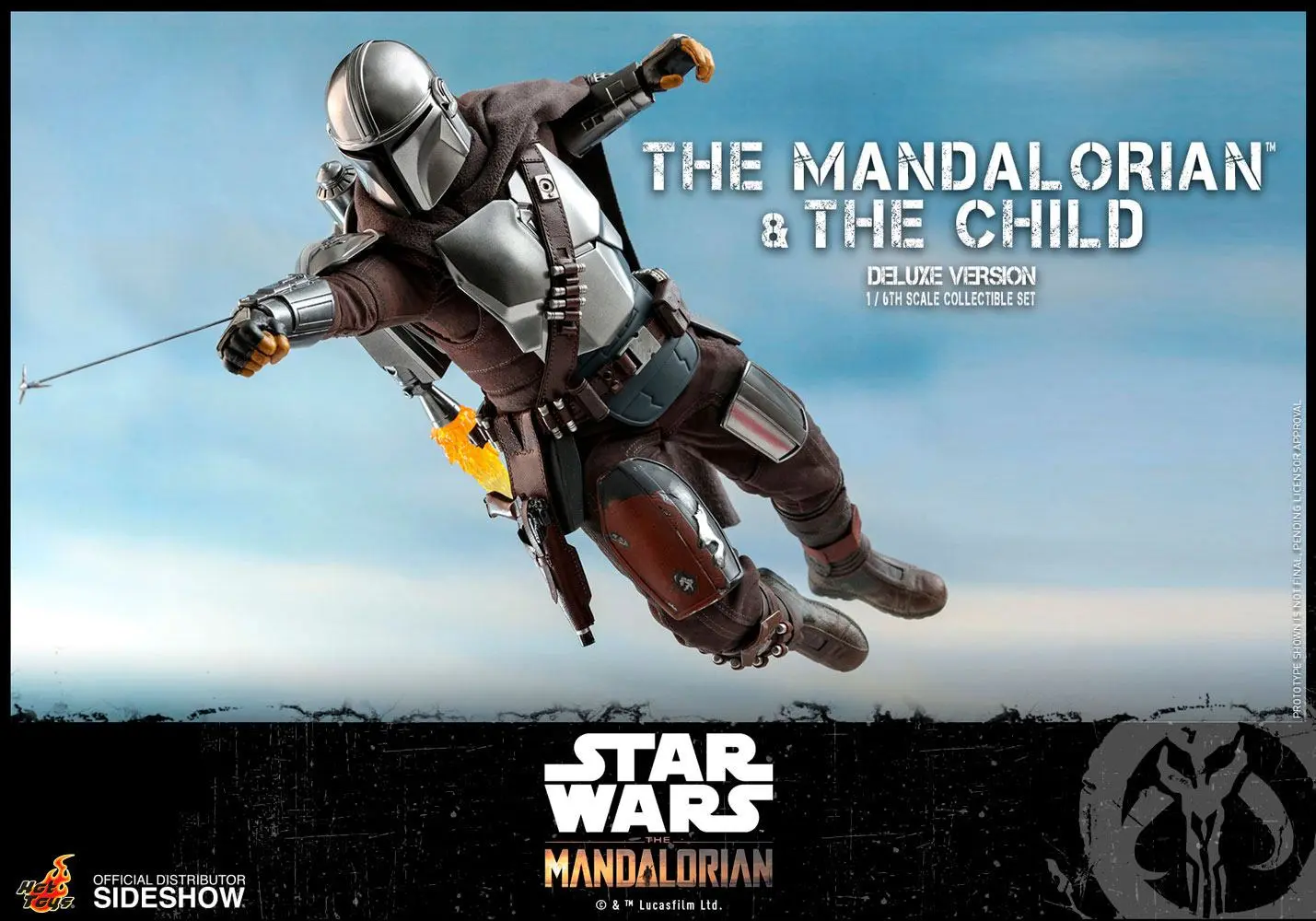 Star Wars The Mandalorian figurka akcji, zestaw 2 sztuk 1/6 The Mandalorian & The Child Deluxe 30 cm zdjęcie produktu