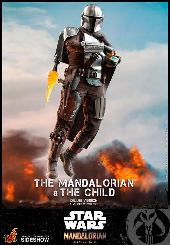 Star Wars The Mandalorian figurka akcji, zestaw 2 sztuk 1/6 The Mandalorian & The Child Deluxe 30 cm zdjęcie produktu