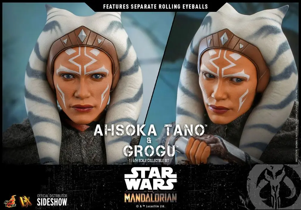 Star Wars The Mandalorian Figurka Akcji 2-Pack 1/6 Ahsoka Tano & Grogu 29 cm zdjęcie produktu