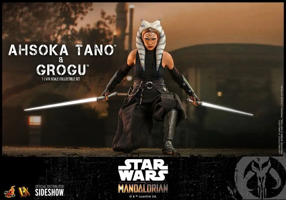 Star Wars The Mandalorian Figurka Akcji 2-Pack 1/6 Ahsoka Tano & Grogu 29 cm zdjęcie produktu