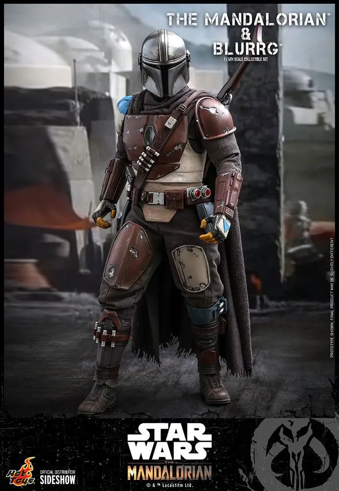 Star Wars The Mandalorian figurka 2-pak 1/6 The Mandalorian & Blurrg 37 cm zdjęcie produktu