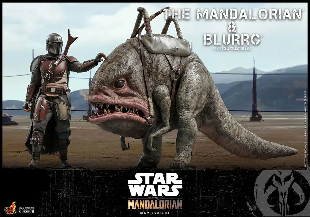 Star Wars The Mandalorian figurka 2-pak 1/6 The Mandalorian & Blurrg 37 cm zdjęcie produktu