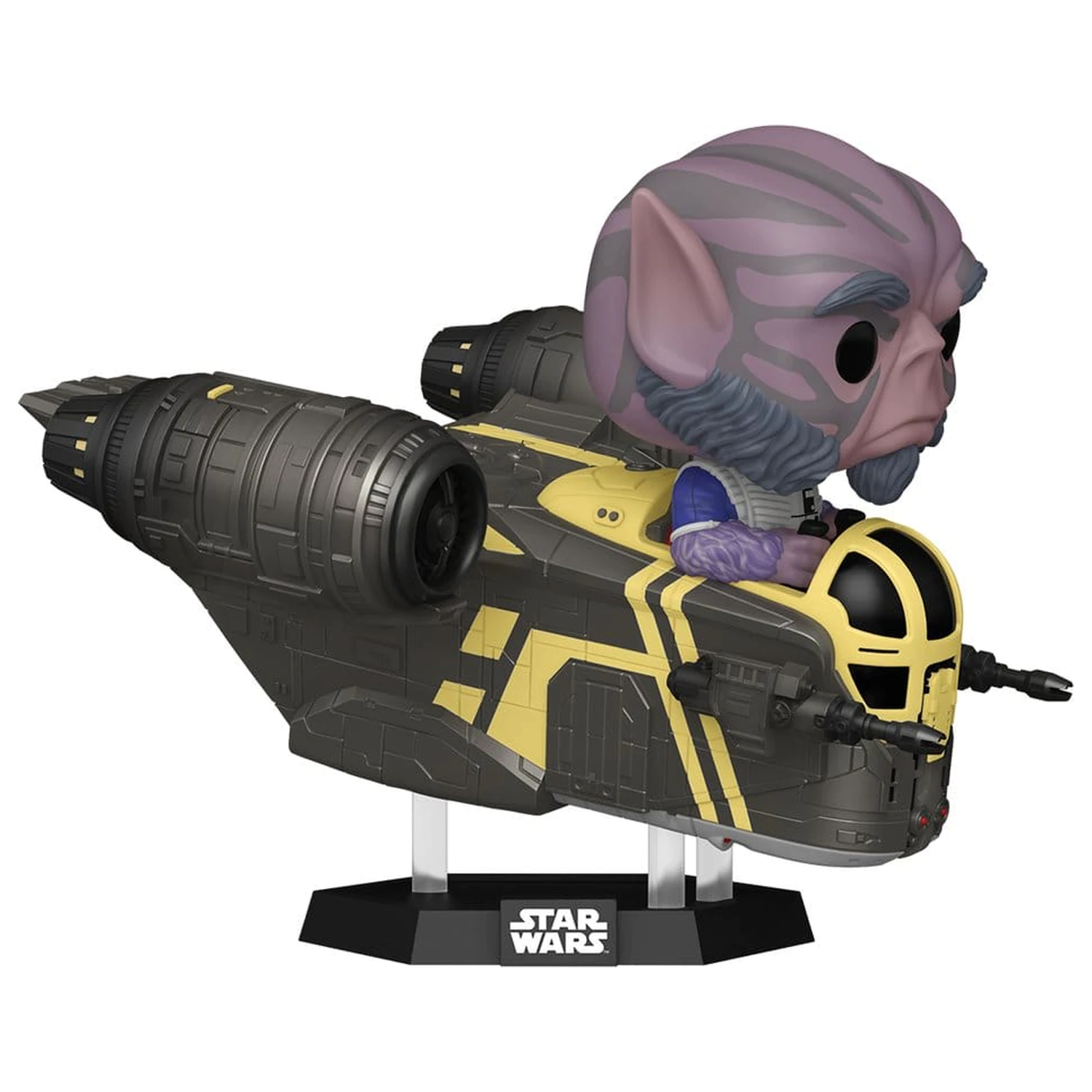 Star Wars: The Mandalorian and Grogu Funko POP! Rides Deluxe winylowa figurka bobblehead Zeb Orrelios w Razor Crest zdjęcie produktu