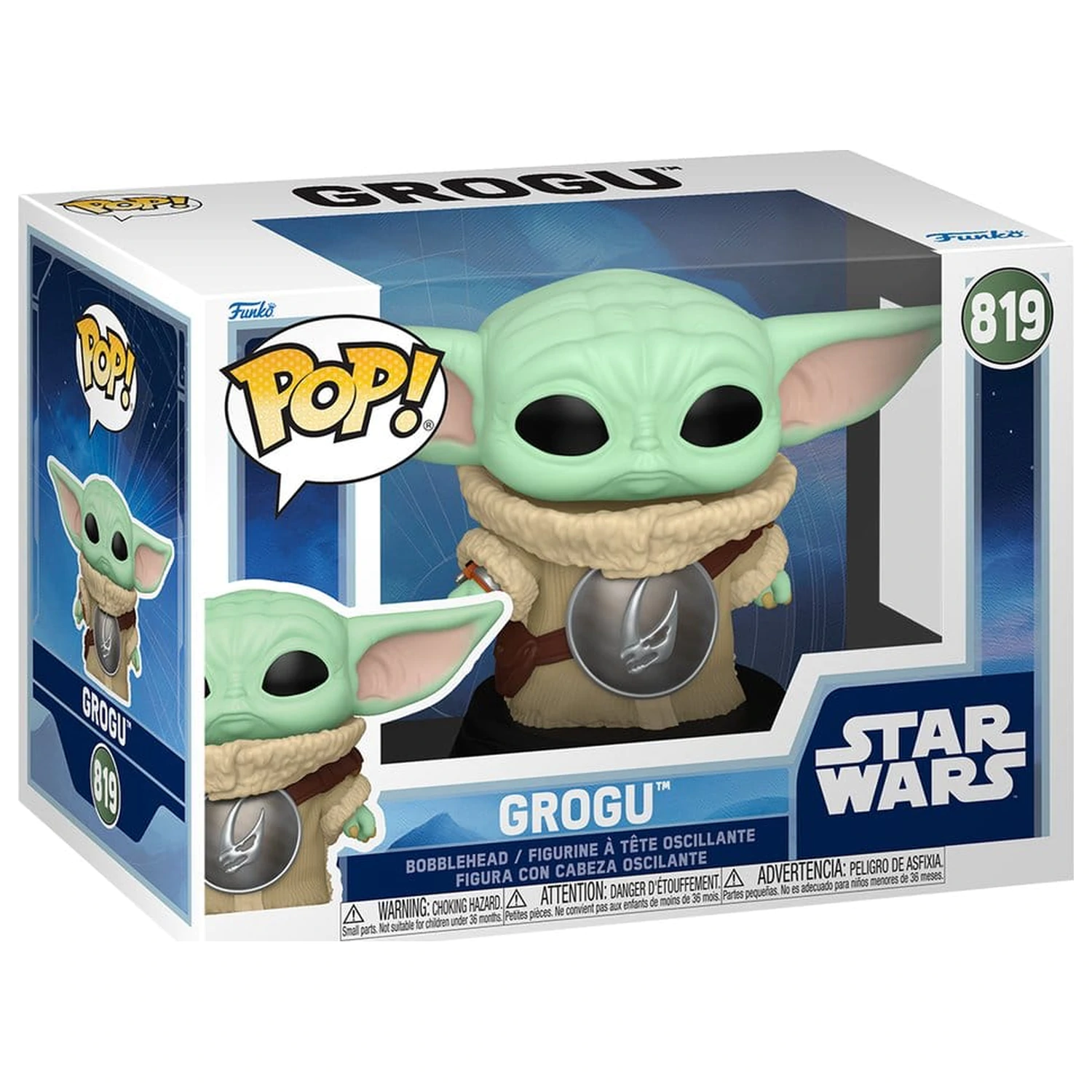Star Wars: The Mandalorian and Grogu Funko POP! Winyl Bobblehead Figurka Grogu 9 cm zdjęcie produktu