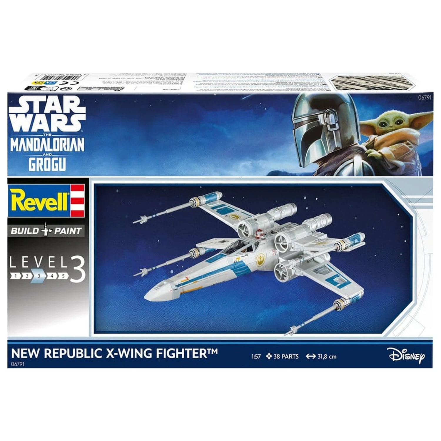 Star Wars The Mandalorian and Grogu Revell Zestaw Modeli 1/57 New Republic X-Wing Fighter 22 cm zdjęcie produktu