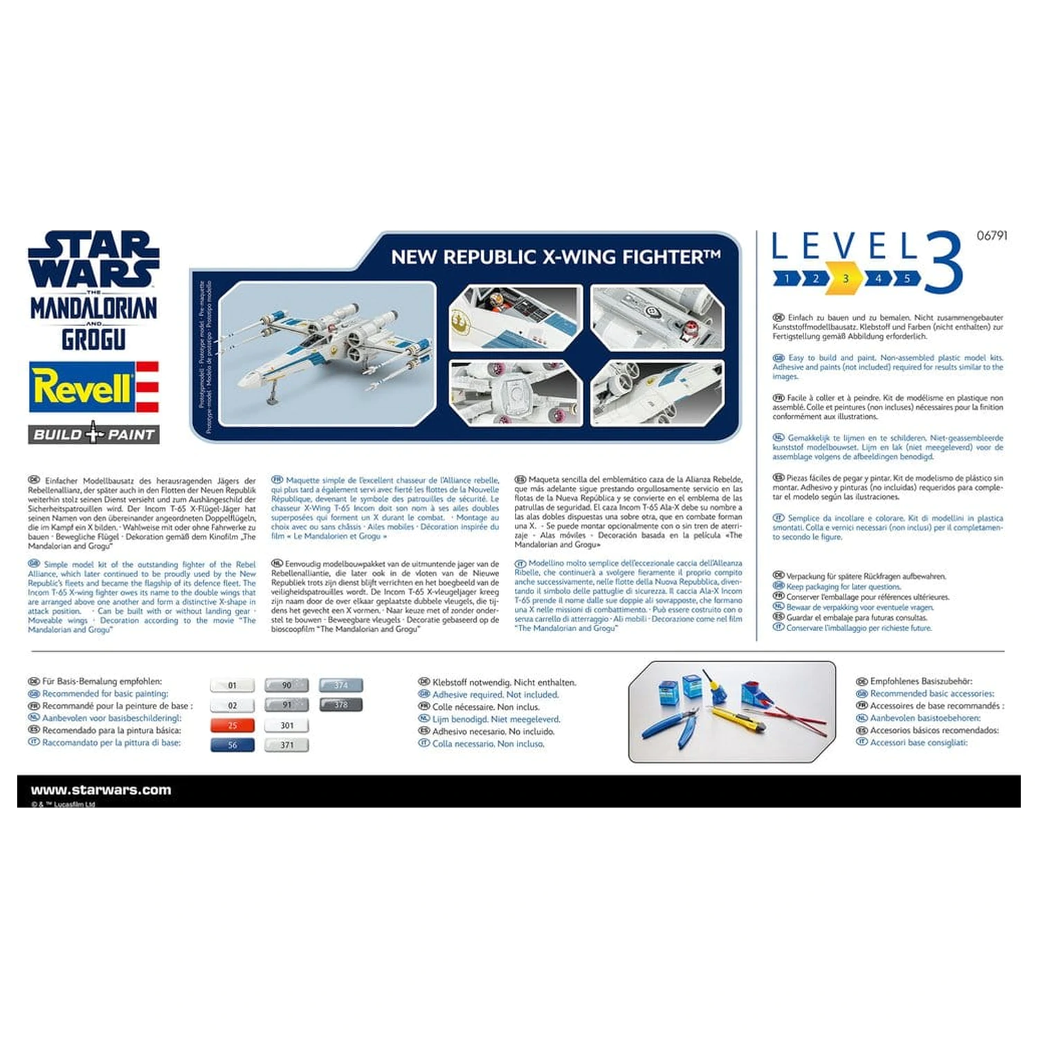 Star Wars The Mandalorian and Grogu Revell Zestaw Modeli 1/57 New Republic X-Wing Fighter 22 cm zdjęcie produktu