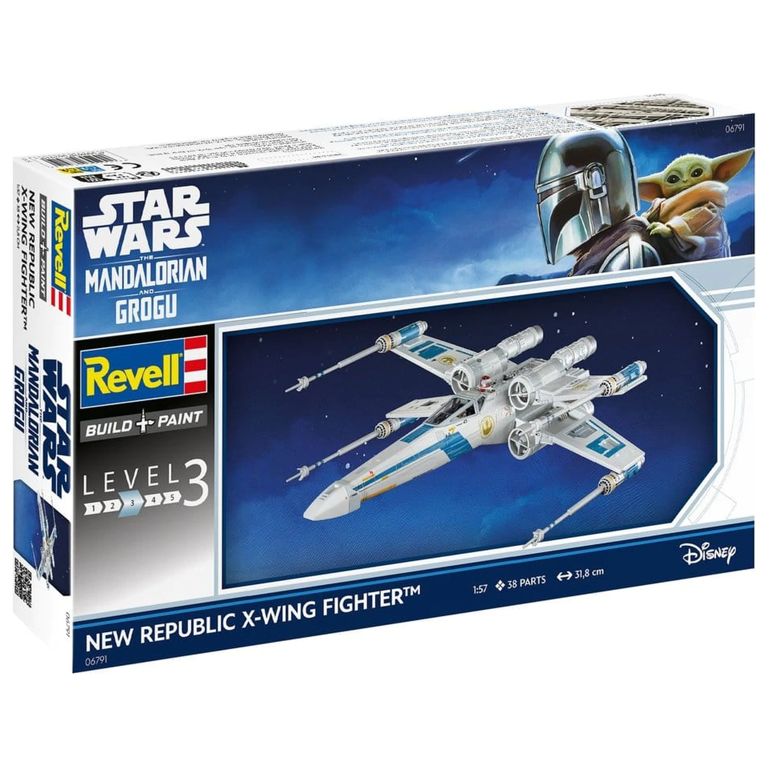 Star Wars The Mandalorian and Grogu Revell Zestaw Modeli 1/57 New Republic X-Wing Fighter 22 cm zdjęcie produktu