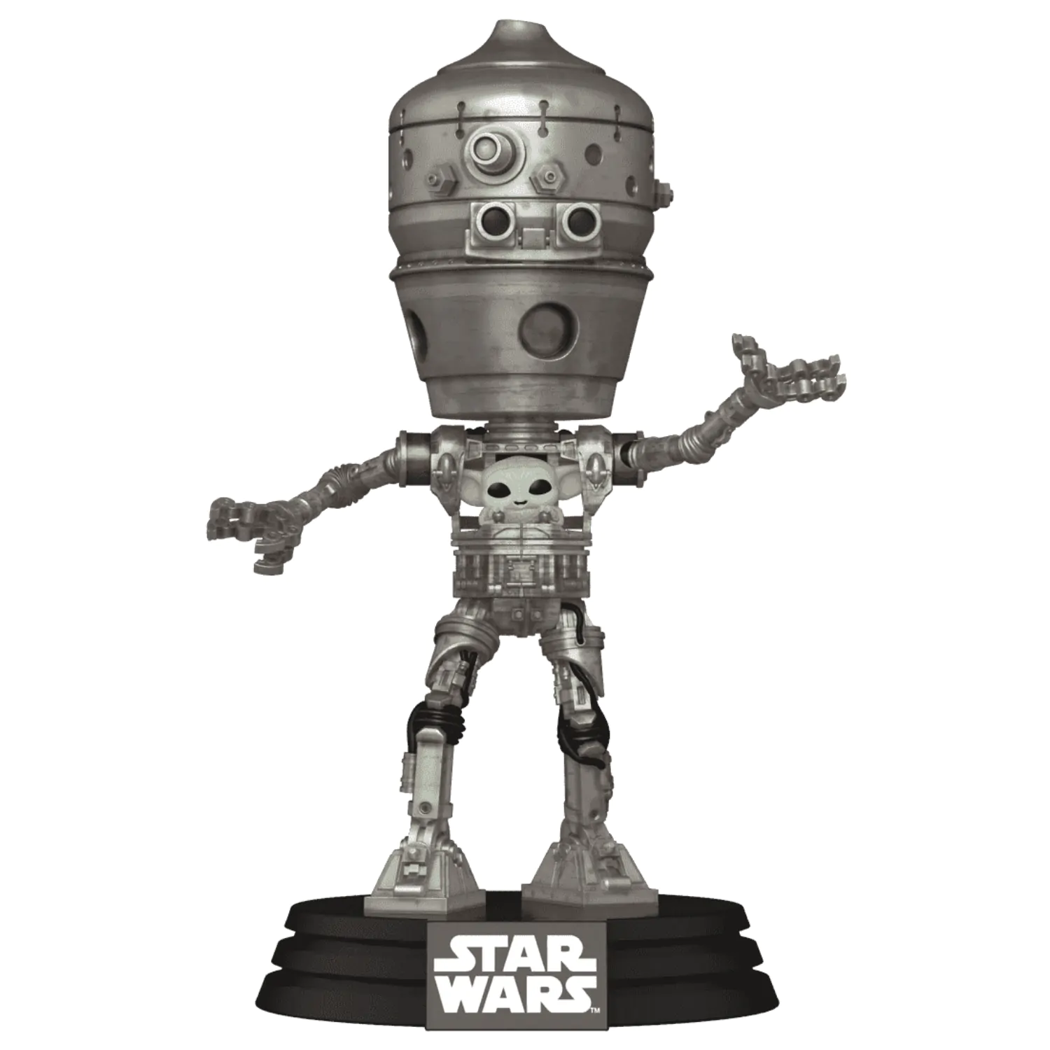 Star Wars: The Mandalorian Funko POP! Deluxe Vinyl Bobblehead Figurka IG-12 z Grogu 17 cm zdjęcie produktu