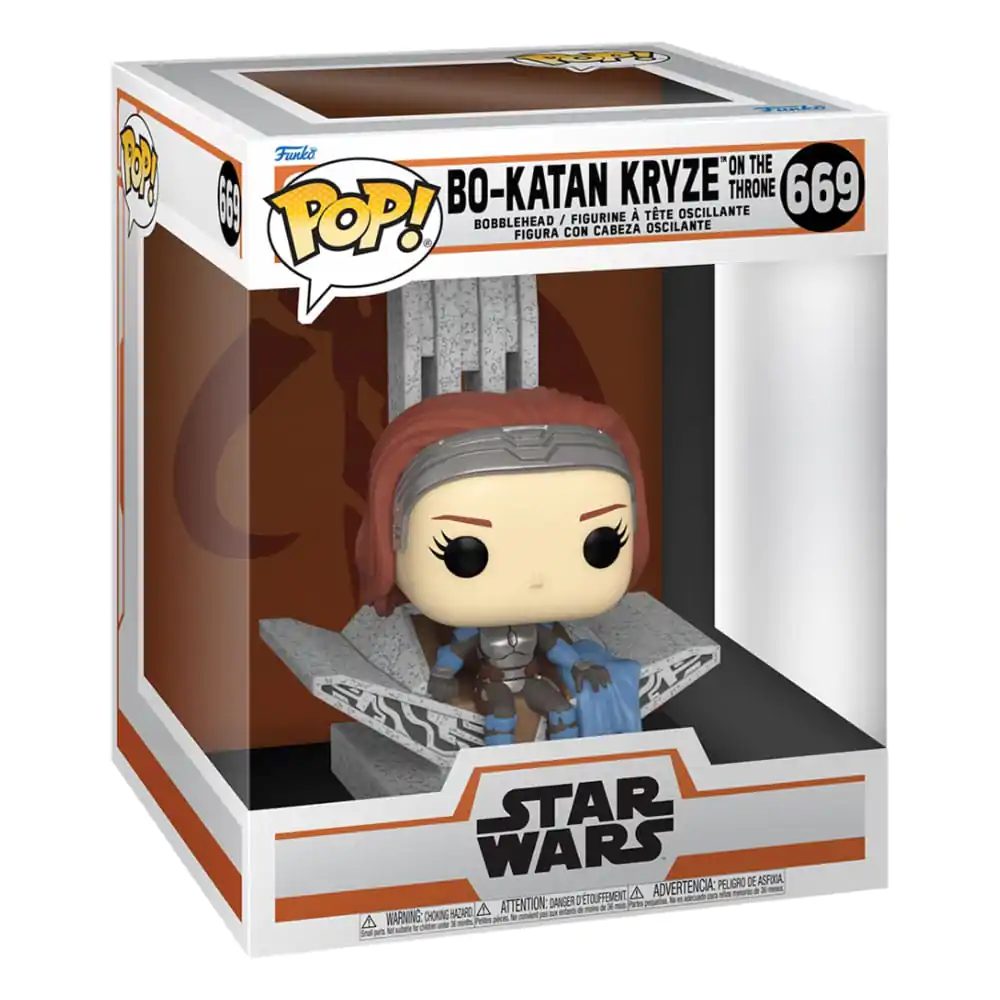 Star Wars: The Mandalorian POP! Deluxe Figurka Vinyl Bo Katan z Tronem 9 cm zdjęcie produktu