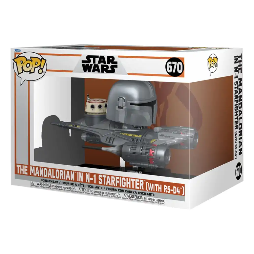 Star Wars: The Mandalorian POP! Rides Figurka Vinyl Mandalorian w N1 Starfighter 15 cm zdjęcie produktu