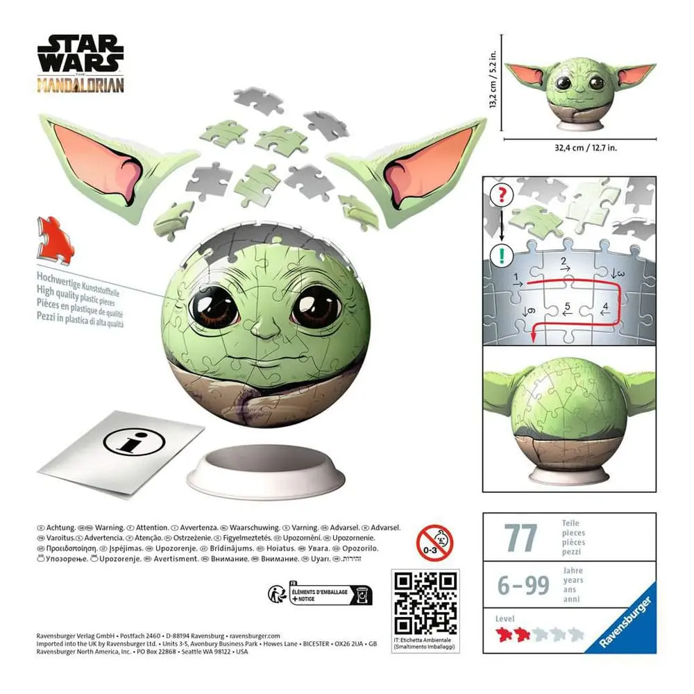 Star Wars: The Mandalorian 3D Puzzle Grogu (72 części) zdjęcie produktu