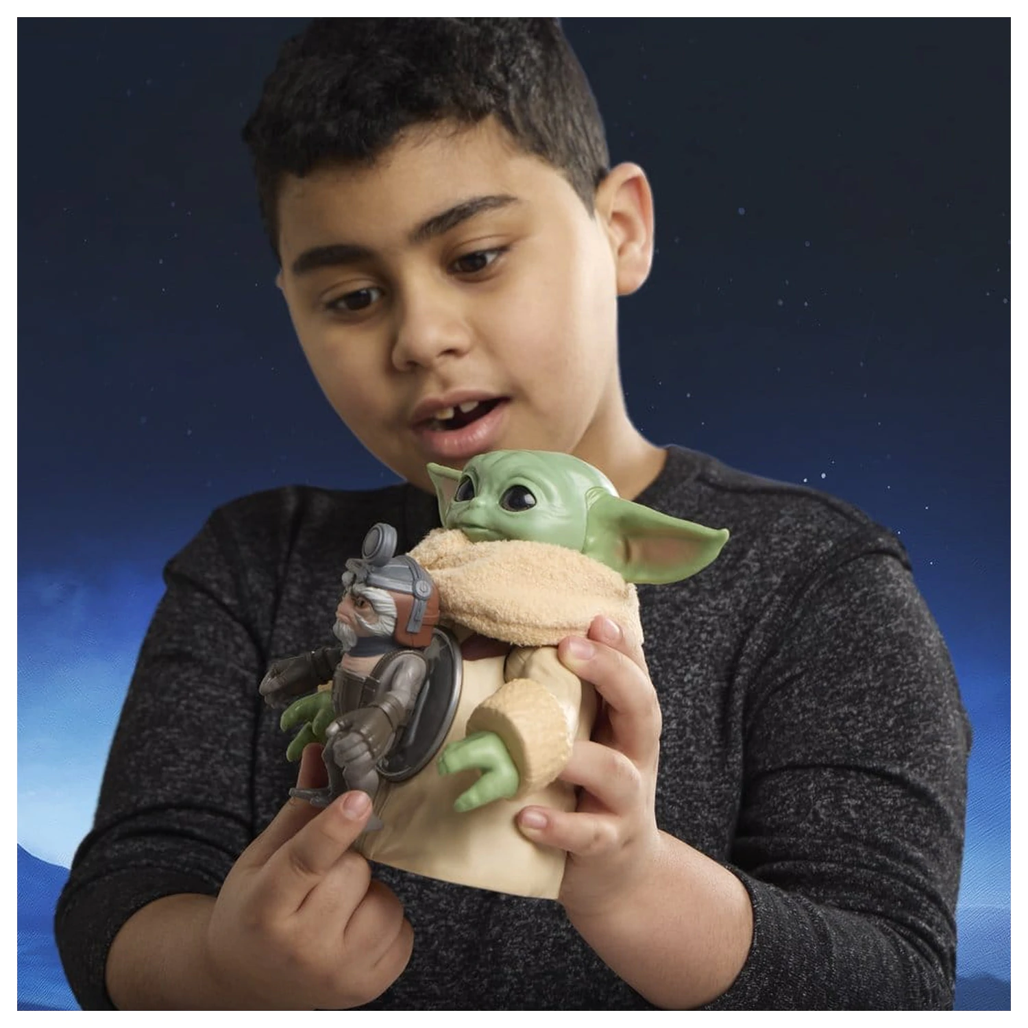 Star Wars: The Mandalorian & Grogu Elektroniczna Figurka Akcji Huggin' Grogu & Anzellan 17 cm zdjęcie produktu