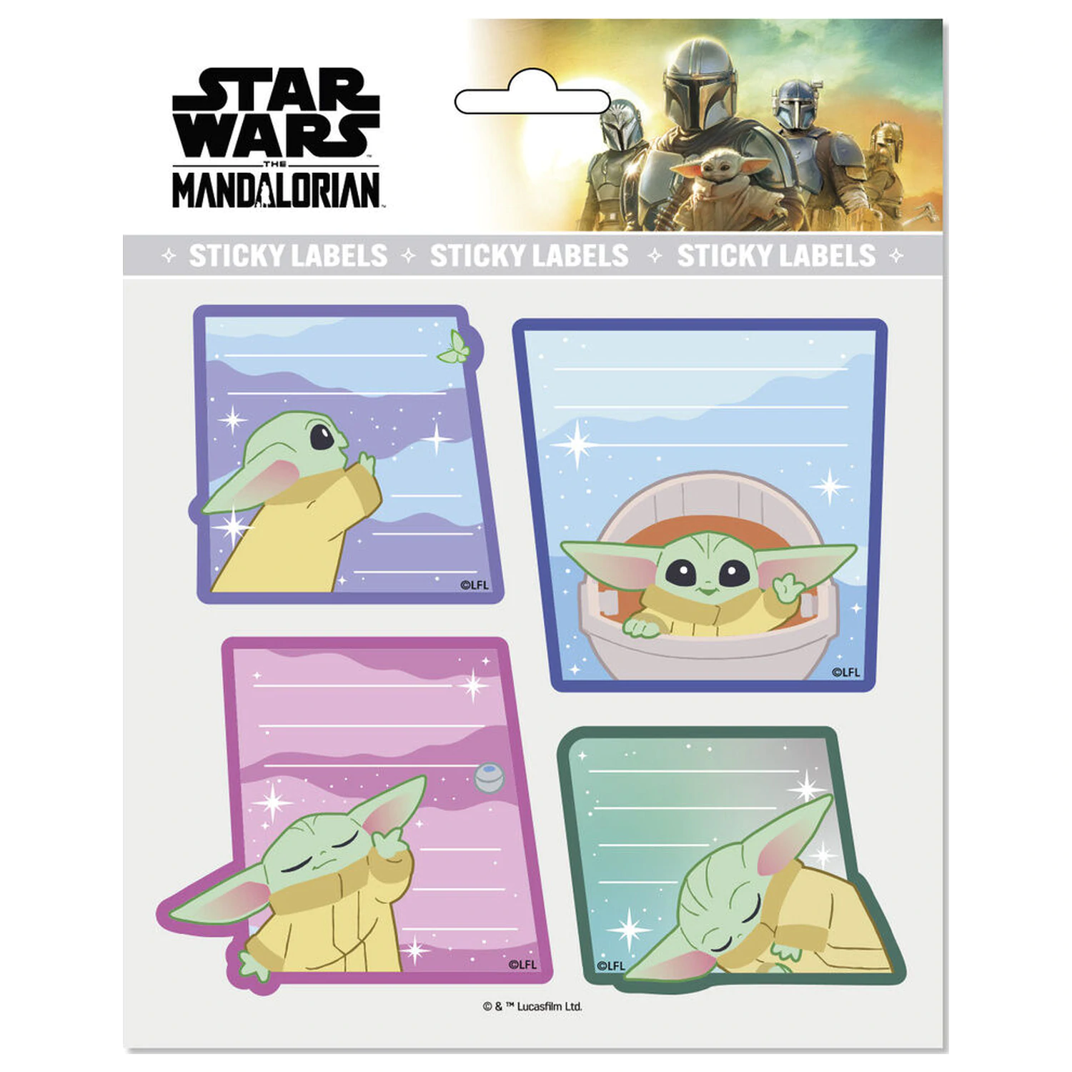 Star Wars The Mandalorian Grogu premium samoprzylepne etykiety zdjęcie produktu